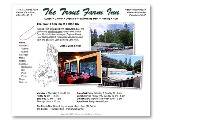 The Trout Farm Inn Legacy Home Page