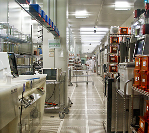 Photo of clean Work area in the Telefunken Semiconductor Heilbronn Germany Facility